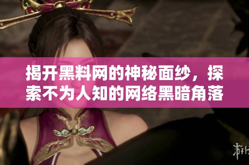 揭开黑料网的神秘面纱，探索不为人知的网络黑暗角落