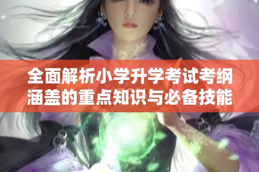 全面解析小学升学考试考纲涵盖的重点知识与必备技能